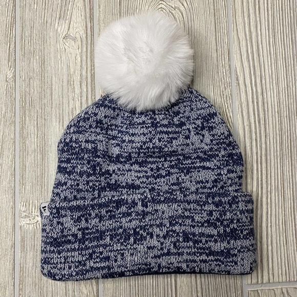 Fanatics Iconic Columbus Blue Jackets Cuffed Pom Hat One Size Blue White NHL New - Picture 5 of 6